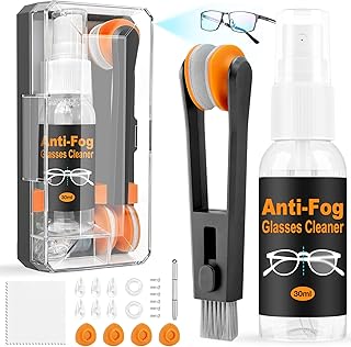 Ordilend Glasses Cleaner Eyeglass Cleaning Kit with 24H Anti Fog Spray for Glasses and Microfiber Cloth, Portable Eyeglass Cleaner Tool Lens Cleaning kit for Camera Lenses