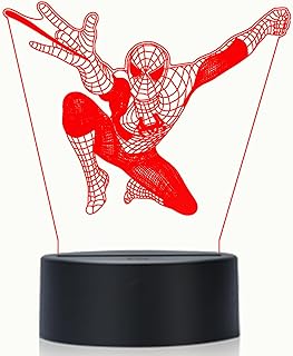 Kids Toys 3D Night Light,LED Nightlight Smart Touch Dimmer Lights 7 Color Changing Decor Lamp, It is Great Cool Toys Gift for Boys & Girls Christmas Room Decor.