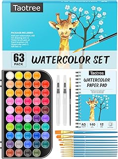 Taotree 48 Colors Watercolor Kit