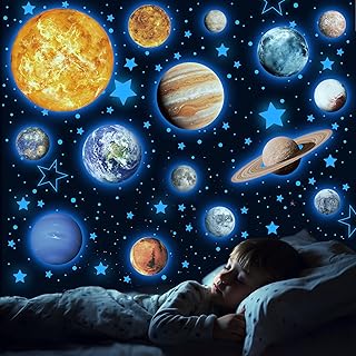Glowing Solar System Wall Decals