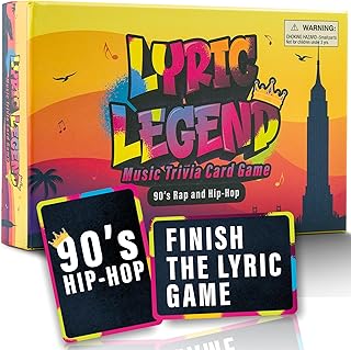 Lyric Legend 90s Hip-Hop and Rap - Music Trivia Game To Finish The Lyrics And Argue For The Correct Songs. Great For Groups, Gifts, Game Night, and Parties. Sing Along and Quiz Your Friends and Family
