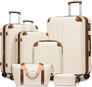 LARVENDER 6pcs Luggage Set
