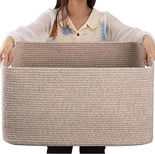 OIAHOMY Large Cotton Storage Basket