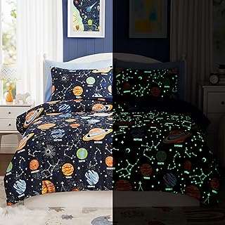 Glowing Space Twin Comforter Set