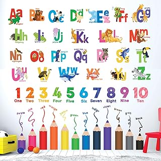 Alphabet and Numbers Wall Stickers