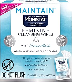 Monistat Feminine Wipes with Boric Acid