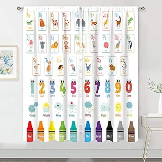 MESHELLY Colorful ABC Kids Curtains