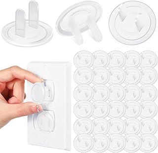 Thyle 100 Pcs Outlet Covers Bulk Child Baby Proofing Plug Covers for Electrical Outlets Easy Install Socket Sturdy Safe Secure Baby Proofing Kit for Home Office Bulk