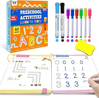 ElitePanda Dry Erase Learning Book