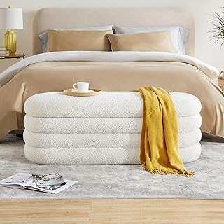 Upholstered Aesthetic Storage Ottoman