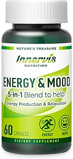 Energy & Mood Supplement &ndash; Boost Energy & Reduce Fatigue, Support Relaxation &ndash; 60 Capsules &ndash; Non-GMO, 3rd Party Tested &ndash; Innervis Nutrition