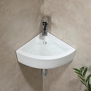 HOROW Wall Mount Corner Sink