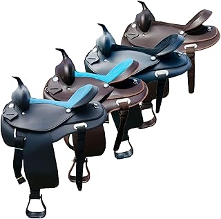 RESISTANCE Western Adult Pleasure Trail Saddle with Straight Round Design