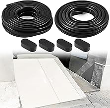Frienda Basement Door Weather Strip Kit 33 ft U Shaped Gasket and 13 ft Bulb Trim Gasket Rubber Door Seal Strip Bottom Door Weatherstrip for Window Garage Weatherstripping