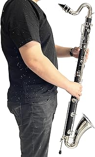 Bass Clarinet Professional Clarinet LOWE Bb Tune Silver Plated Keys ABS