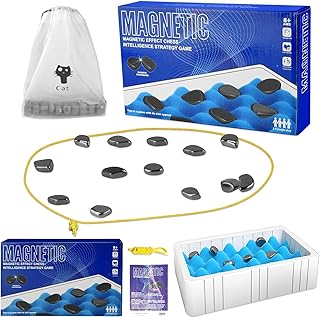 Magnetic Chess Game - Fun Tabletop Game, Strategy Game for Kids and Adults with Magnets, Fun Tabletop Multiplayer Chess for Family Party (Rope + Sponge)
