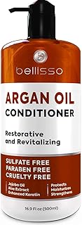 Argan Oil Conditioner - Sulfate Free with No Parabens - Moroccan Botanicals for Women and Men - Professional Moisturizing, Anti Frizz, Hydrating Solution for Dry, Wavy, Curly and Color Treated Hair