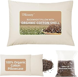 USlixury Organic Adjustable Buckwheat Pillow