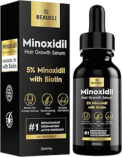 5% Minoxidil for Men & Women Hair Growth, Beard Growth, Hair Loss Treatment, Unisex Adult, Unscented Foam, 1oz