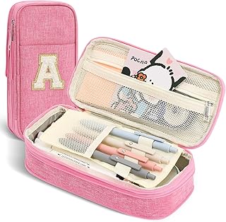 Preppy Initial Pencil Pouch