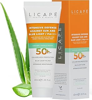 LICAPE® Sunscreen for Face SPF 50+, Aloe Vera Infused, Lightweight Skincare for Oily Skin, 40ml
