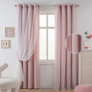 Pink Polka Dot Blackout Curtains