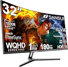 SANSUI 32-Inch Curved Gaming Monitor