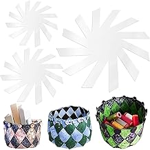 3Pcs Woven Storage Basket Quilting Templates, 8/12/15in Woven Spiral Basket Quilting Template DIY Acrylic Pattern Template Home Sewing Art Craft Tool