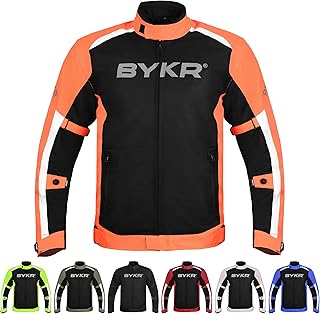 BYKR Mesh Motorcycle Jacket For Men Dual Sports Adventure Breathable Riding Protective Motorbike Jackets Enduro CE Armored