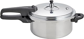 IMUSA 4.2 Quart Stovetop Aluminum Presure Cooker with safety valves for risk-free opening