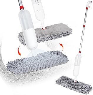 Mop for Floor Cleaning - 2-in-1 Double-Sided Microfiber Spray Mop with Flip Design, 3 Reusable Pads, for Laminate, Ceramic, Tile, Vinyl - Home & Commercial Use
