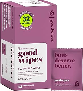 Goodwipes Rosewater Flushable Wipes