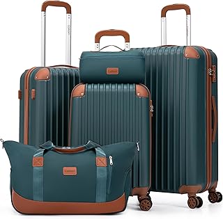 Luggage Sets 5 Piece Suitcases with Wheels, Suitcase Set ABS Hard Case Luggage with TSA Lock Spinner Wheels Durable Travel Luggage