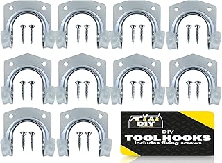 15Piece Wall-Mounted Hook Set for Garage Tool Storage and Organization, Suitable for Tools, Ropes, and Garden Equipment