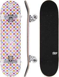 KMX Complete Skateboard for Beginners, 7-Layer Canadian Maple Double Kick Concave Deck| Aluminum Alloy Trucks | Pro Skateboard for Boys, Girls, Kids, Teens, Adults