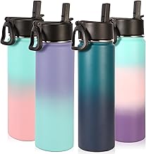 Volhoply Insulated Straw Water Bottles