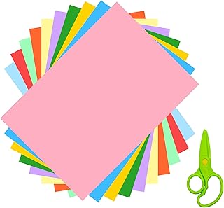 AIMI Construction Paper 100 Sheets Assorted Colors Bulk for Kids School Supplies A4 Copy Paper Preschool Classroom Supplies Elementary Great for Arts Painting Coloring Drawing Creating Crafts