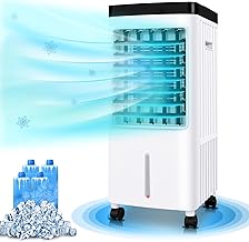 Evaporative Air Cooler,3-IN-1 Portable Air Conditioners Remote Control, 70&deg; Oscillation Energy Efficient Air Cooler for Room Bedroom Home Indoor (New)