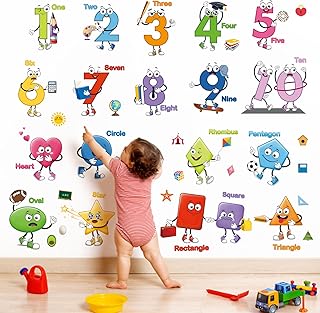 Decalmile Educational Geometry Wall Decals