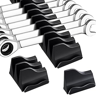 42-Tool Magnetic Wrench Organizer, Customizable Wrench Organizer Set for Tool Box, Wrench Holder for Tool Drawer Storage (Black, 42 PCS)