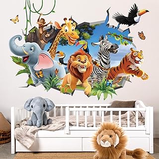 Jungle Animals 3D Wall Decals