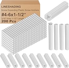 200pc Plastic Screw Anchors