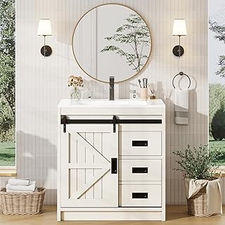 AMERLIFE Farmhouse Bathroom Vanity Set