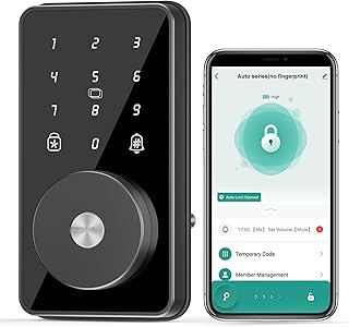 Smart Lock, 4-in-1 Keyless Entry Door Lock for Front Door, Digital Door Lock with Keypad, Bluetooth Smart Deadbolt, App Control