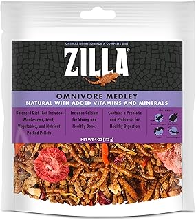 Zilla Pet Reptile Omnivore Food Medley Diet, 4 oz
