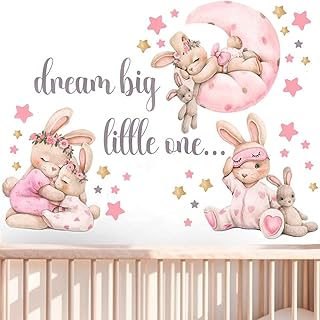 Pink Bunny Nursery Decals