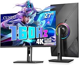 27 Inch 4K 144/160Hz Gaming Monitor, UHD 3840x2160 Fast IPS Panel PC Monitor, 135% sRGB, HDR400Nit, Freesync & G-sync, Support PS5 Xbox 4K 120Hz, HDMI 2.1,DP 1.4, Height/Vertical Adjustment