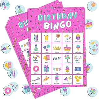 Kids Birthday Bingo Game