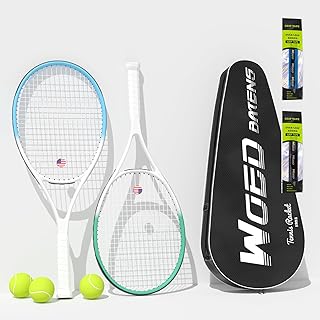 Adult 2 Player Tennis Racket Perfect for Beginner and Professional Players, 27&rdquo; Speed Tennis Racquet Include Tennis Balls, Overgrips, Tennis Bag, Vibration Dampe, Cover