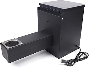 Vertical Pellet Hopper Pellet Storage Smoker Assembly Kit Electric Wood Pellet Grill Vertical Pellet Hopper With Digital Temperature Controller for Smoke Bake Roast